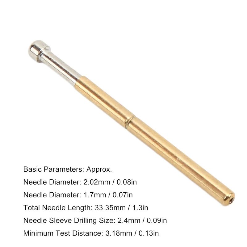 Sonda de ensaio de molas de cabeça redonda com alta corrente de passagem e baixa impedância para ensaios de PCB