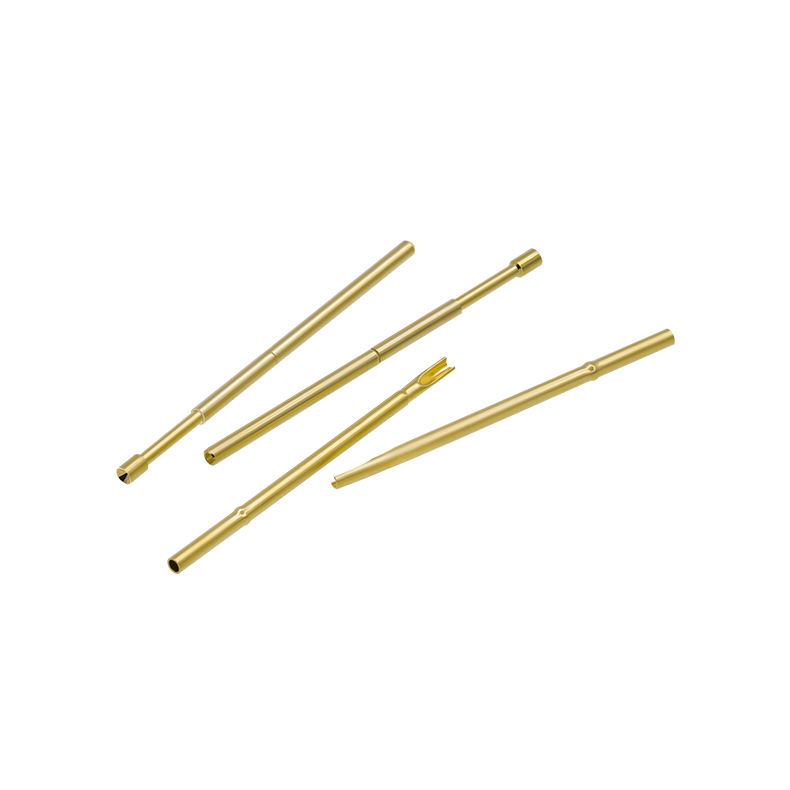 Gold Plated Spring Test Probe with Brass Barrel and BeCu Plunger for Precision PCB Testing