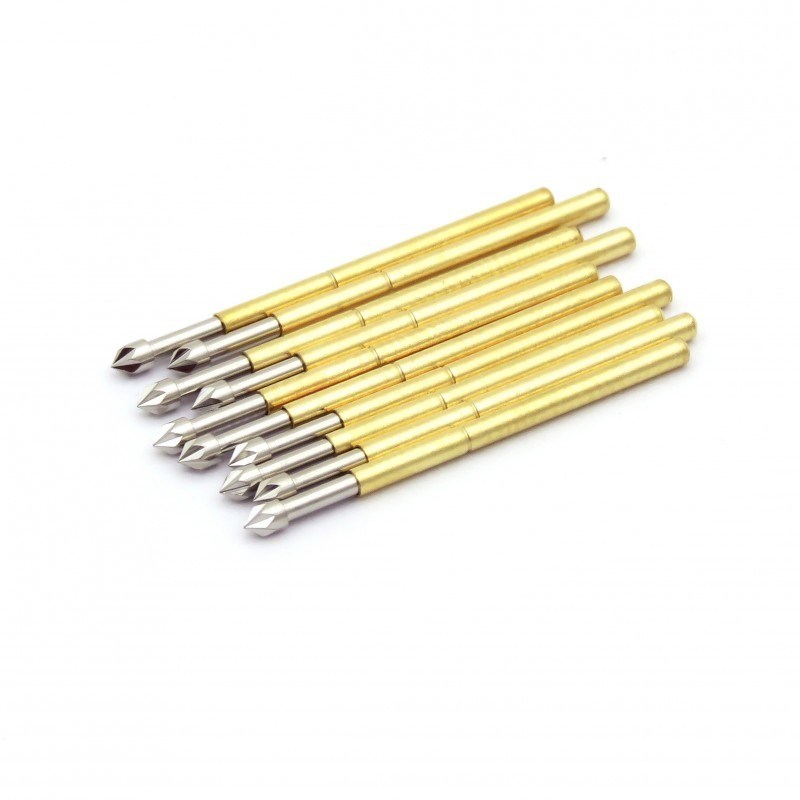 Sonda de ensaio de mola com comprimento de 24,5 mm e diâmetro de agulha de 1,5 mm para ensaio de PCB de curso completo de 4 mm