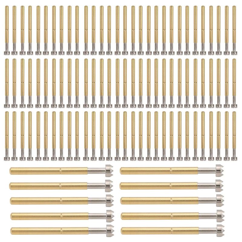 2Proba de prova de mola de.36mm com 9 garras e 100 pcs de barril de latão Pin de teste carregado de mola para teste industrial