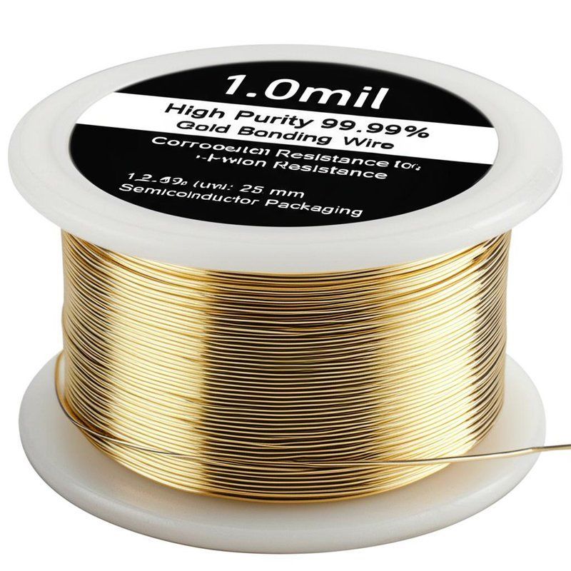 1.0mil Alta pureza 99,99% fio de ligação de ouro com resistência à corrosão para embalagens de semicondutores