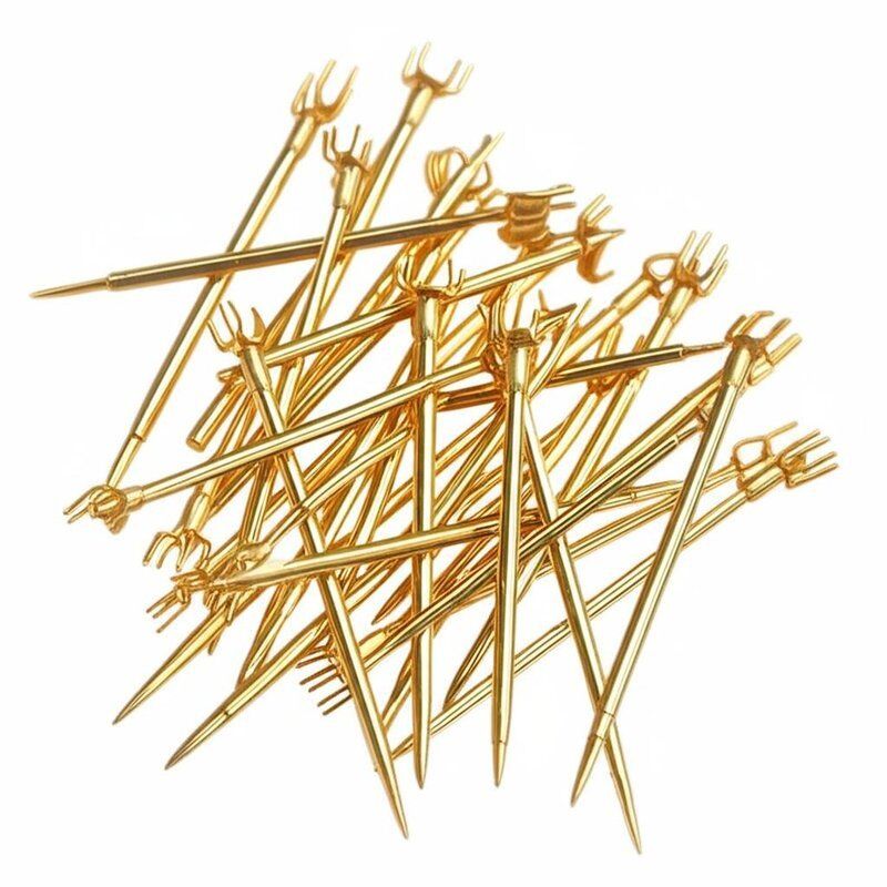 2Proba de prova de mola de.36mm com 9 garras e 100 pcs de barril de latão Pin de teste carregado de mola para teste industrial