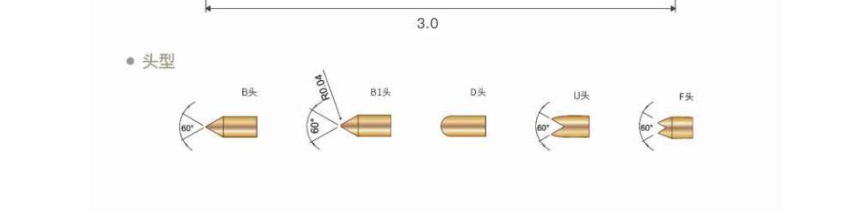Pin de contato de molas para sondas de ensaio de cabeça dupla para ensaios de circuitos integrados YOUFU UF-FTO55FD030-002