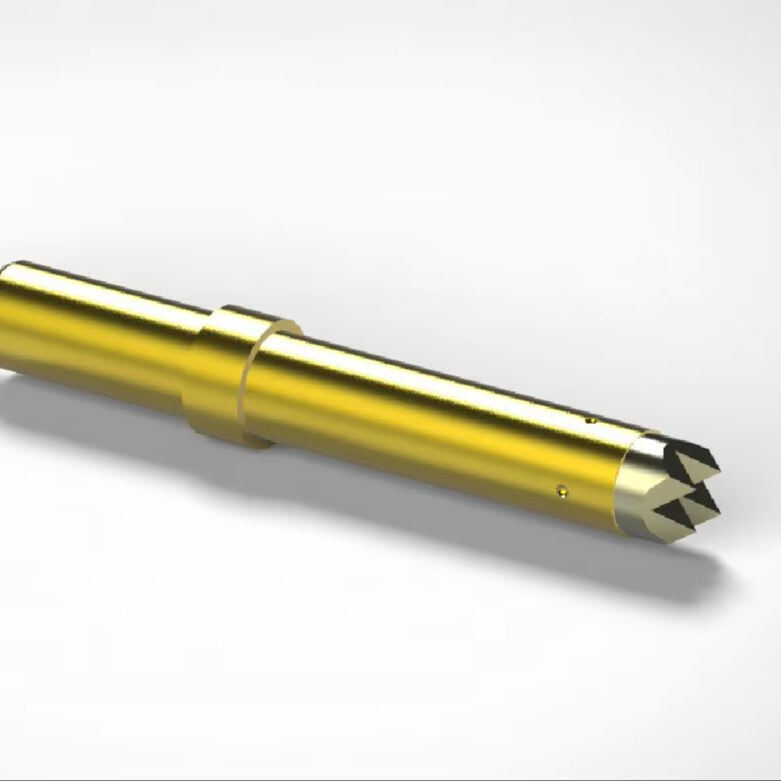 Gold Plated Spring Test Probe with 2A Current Rating and Custom Sizes for BGA Testing