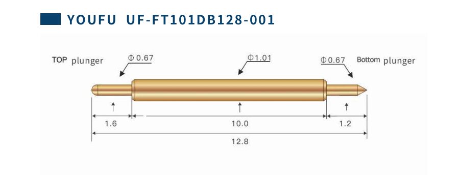 Sonda de mola Pogo Pin de dupla extremidade para teste de PCB e inspeção de semicondutores
