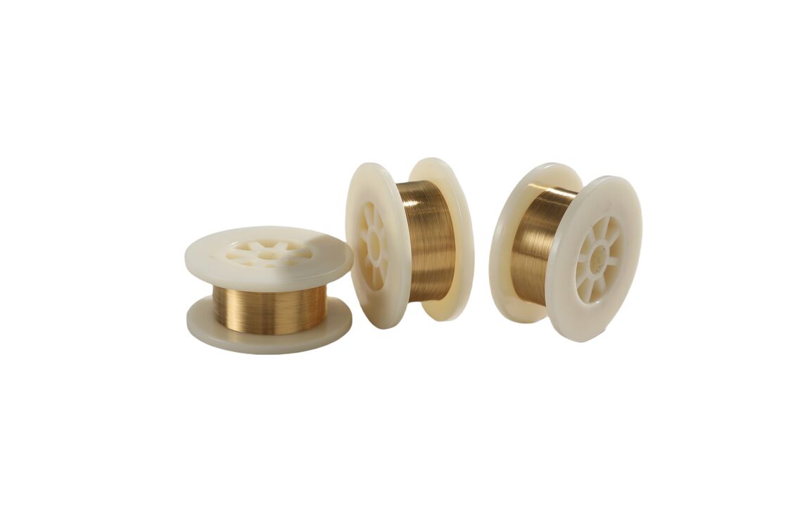 fio de tungstênio folheado ouro do micro diâmetro de 0.0035mm para micro peças eletrônicas do vácuo